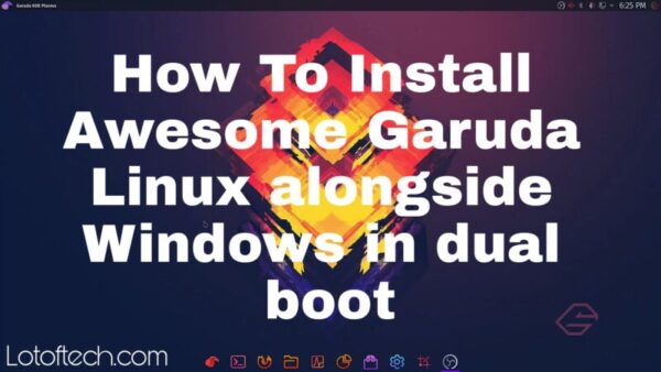 How to Install Garuda Linux Alongside Windows in Dual boot - LotofTech