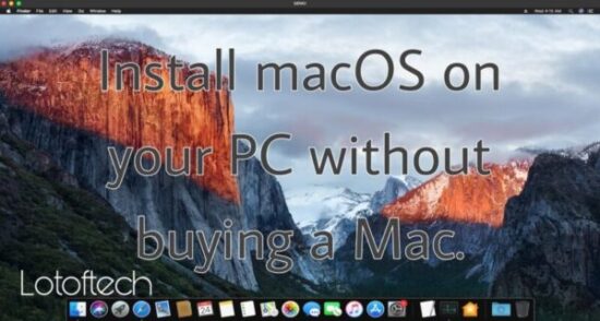 install macos on windows pc without mac